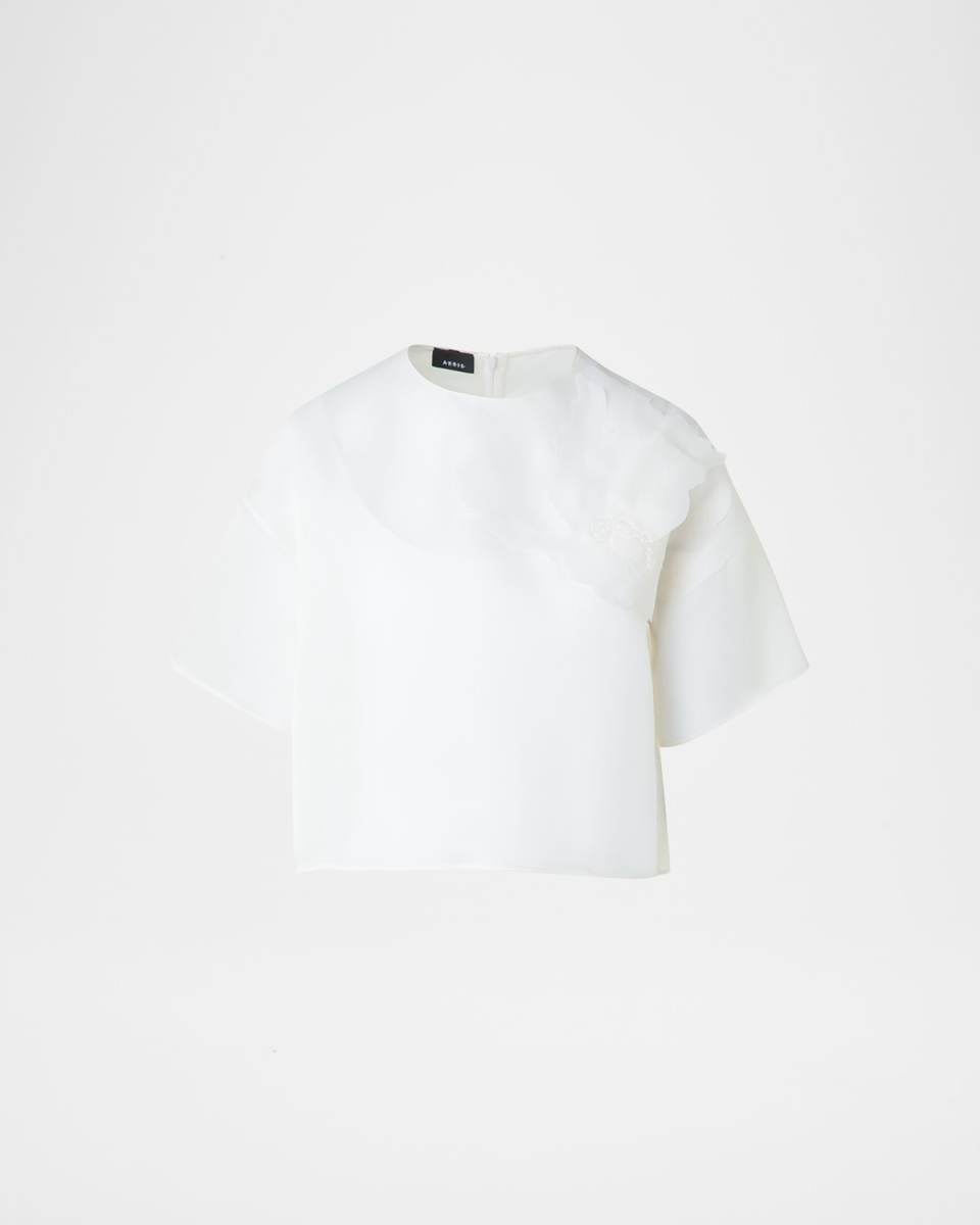 3D Anemone Silk Organza Blouse